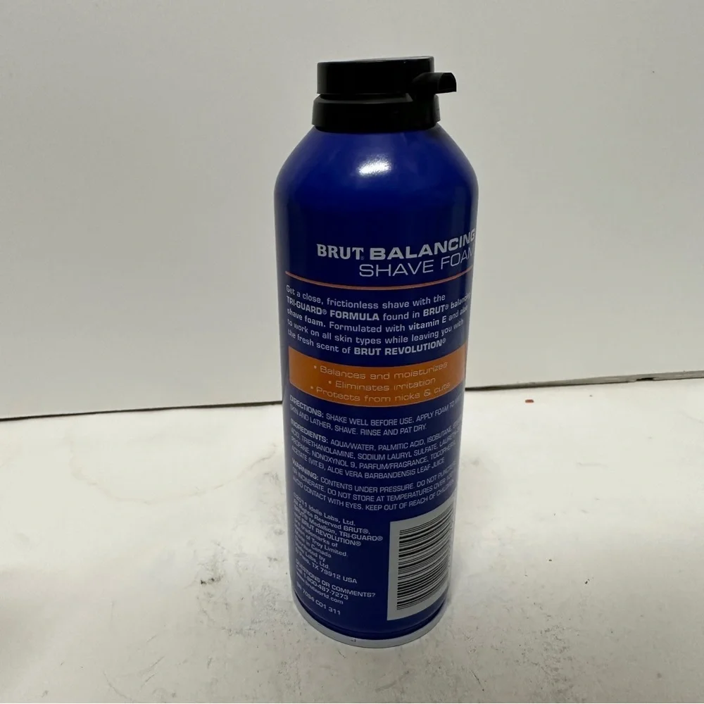 Brut Fragrance Tri-Guard Balancing Shave Foam Shaving Cream 9.5 OZ HTF